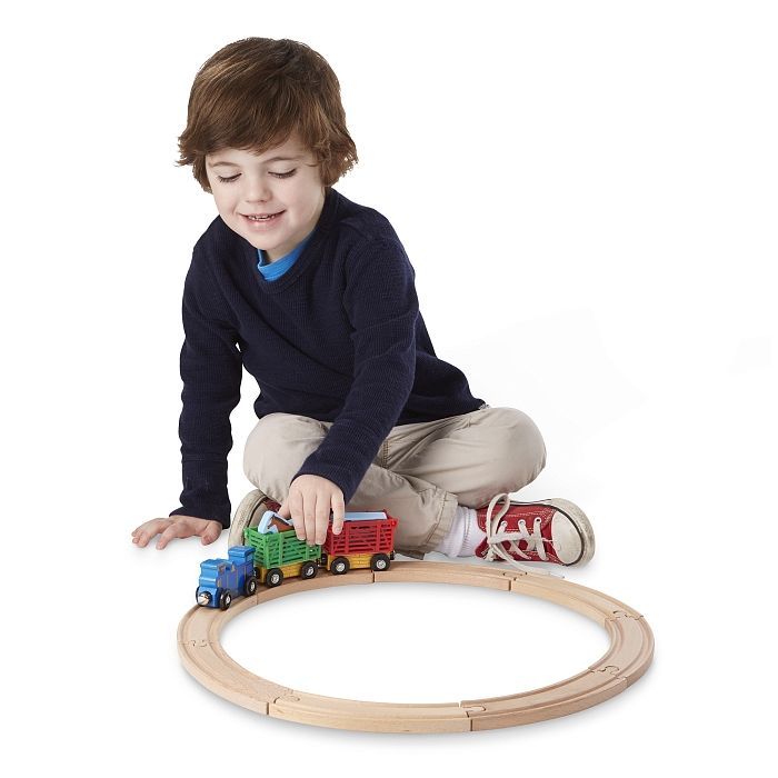 Игровой набор Melissa&Doug деревянный "Поезд с животными" (MD10644) изображение 3