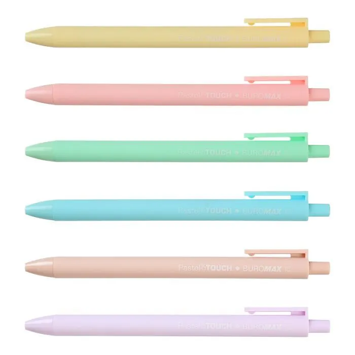 Ручка шариковая Buromax автоматическая Pastel 0.5 мм, синяя (BM.8242)