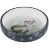 Посуда для кошек Trixie Миска для короткомордых пород кошек 300 мл/15 см (серая) (4011905247847)