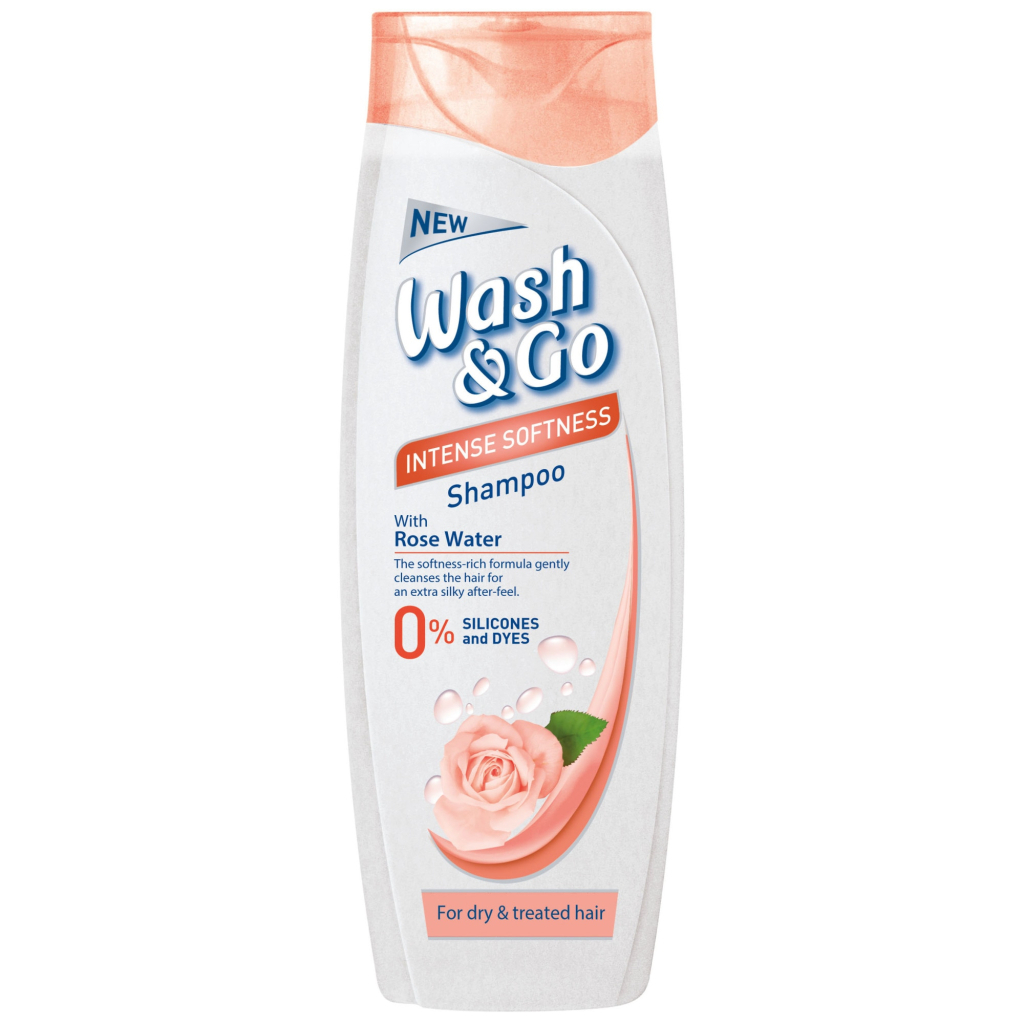 Шампунь Wash&Go с розовой водой для сухих и поврежденных волос 200 мл (8008970051116)