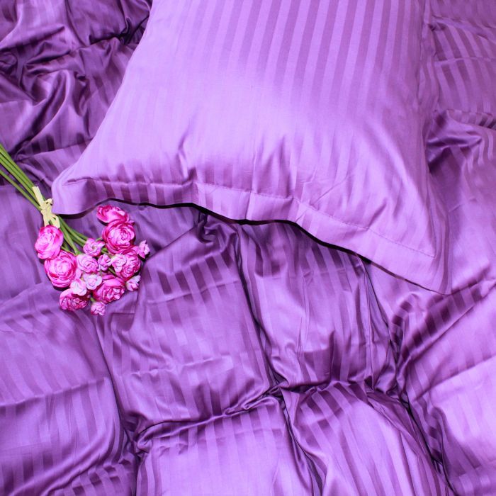 Постільна білизна MirSon SatinStripe 30-0009Purple 175х210 Двоспальний (2200005250716) зображення 3