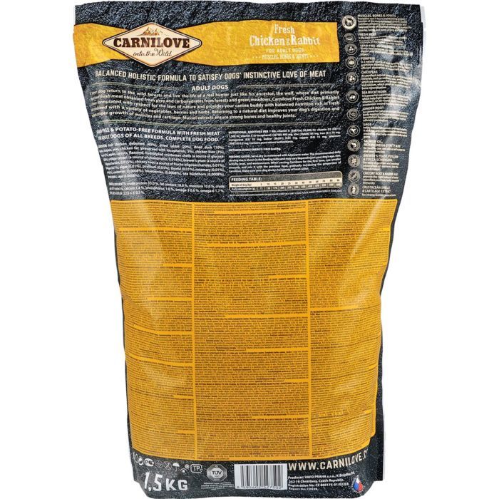 Сухий корм для собак Carnilove Fresh Chicken and Rabbit for Adult dogs 1.5 кг (8595602527502) зображення 3