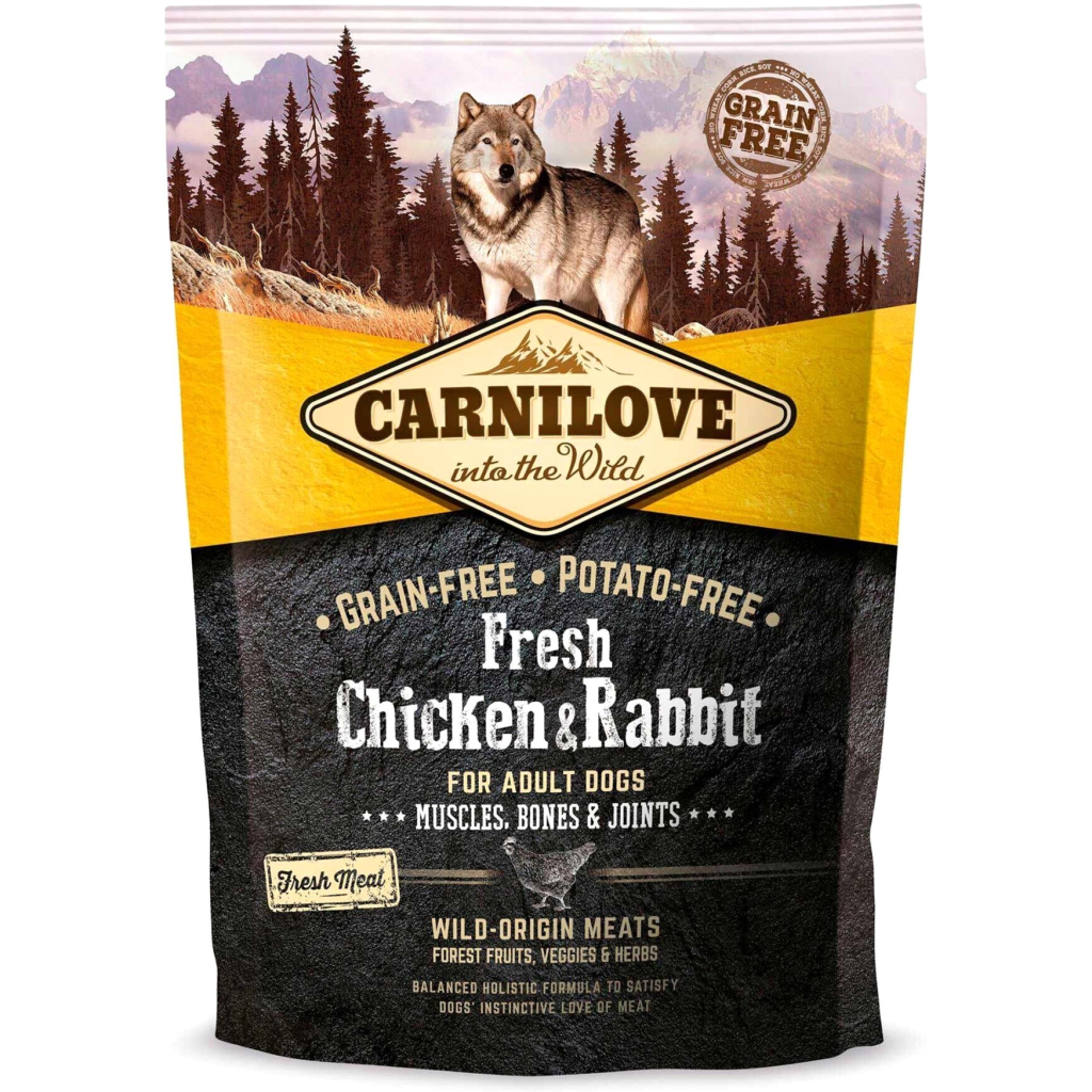 Сухой корм для собак Carnilove Fresh Chicken and Rabbit for Adult dogs 1.5 кг (8595602527502)