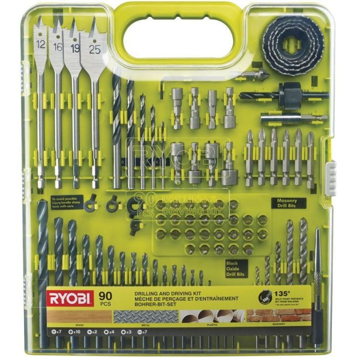 Набор сверл и бит Ryobi RAKDD90, 90 шт (5132004665)