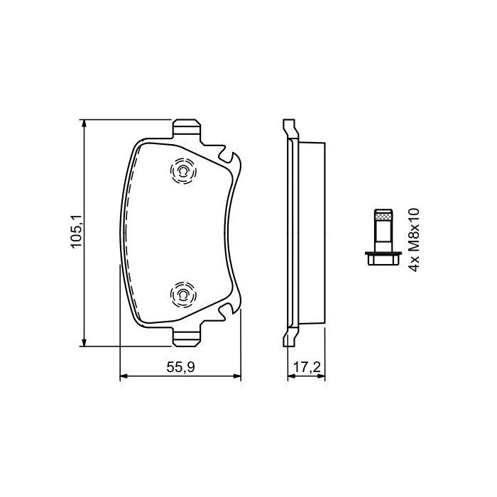 Тормозные колодки Bosch 0 986 494 062 изображение 2
