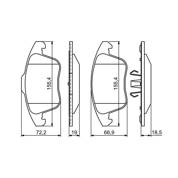 Гальмівні колодки Bosch 0 986 494 324
