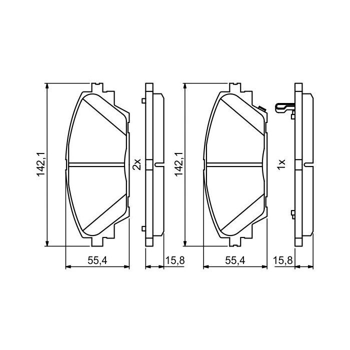 Гальмівні колодки Bosch 0986494804 зображення 3