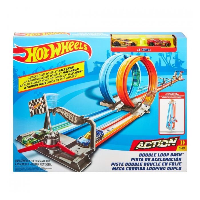 Автотрек Hot Wheels Портативный "Двойная петля" (GFH85) изображение 7