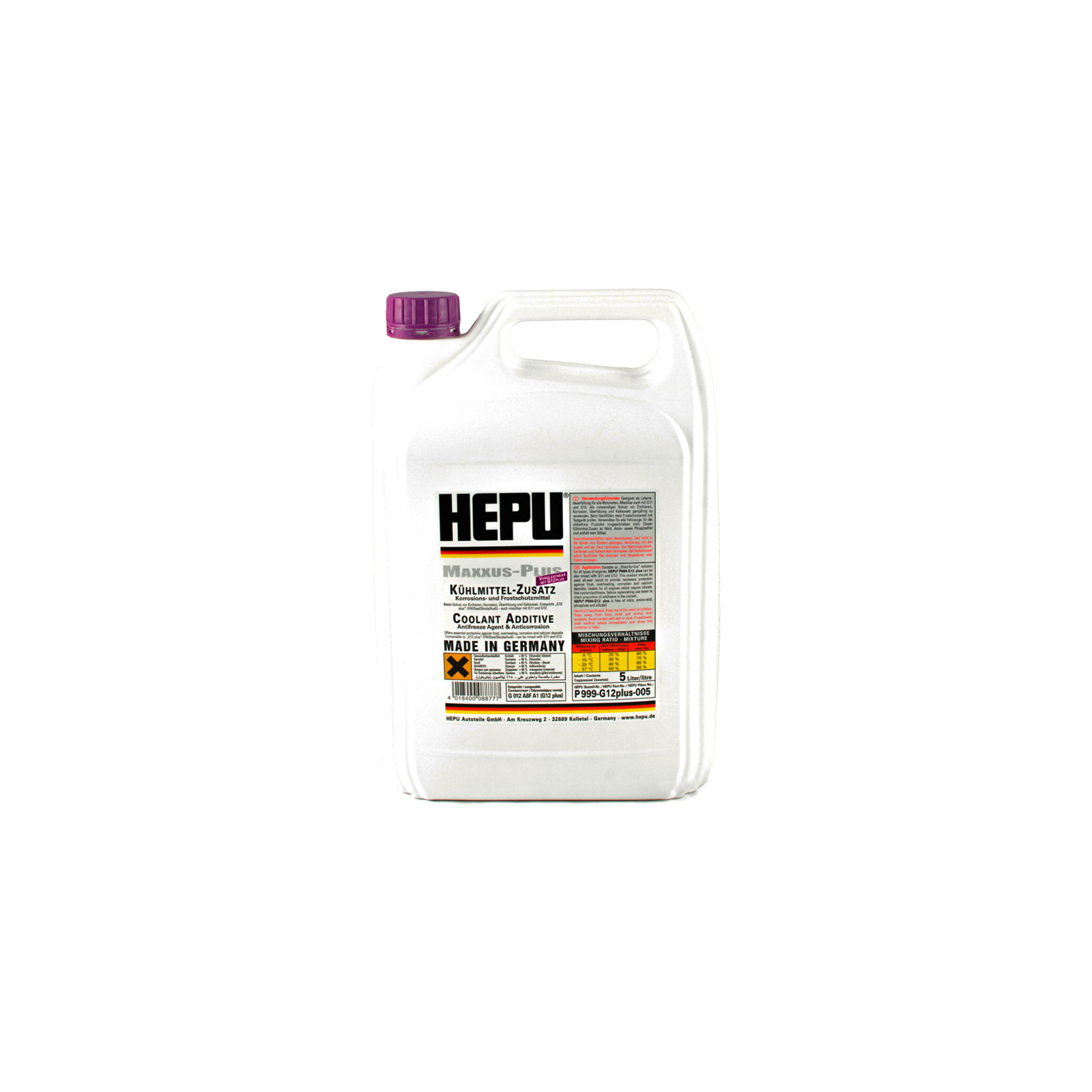 Антифриз HEPU G12plus 5л фіолетовий (P999-G12plus-005)