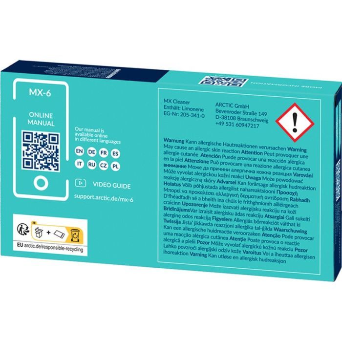 Термопаста Arctic MX-6 4g with 6 pcs MX Cleaner (ACTCP00084A) изображение 3