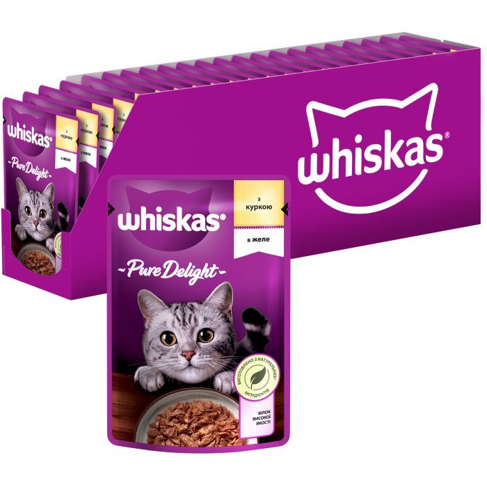 Влажный корм для кошек Whiskas Pure Delight курица в желе 85 г (5900951303333)
