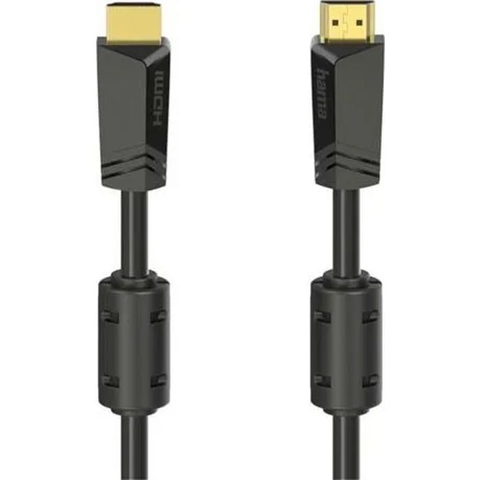 Кабель мультимедийный HDMI M to HDMI M 10.0m 4K Ethernet gold black Hama (00205009)