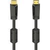 Кабель мультимедийный HDMI M to HDMI M 10.0m 4K Ethernet gold black Hama (00205009)