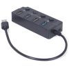 Концентратор Gembird 4 ports (1xUSB3.1+3xUSB2.0) switch black (UHB-U3P1U2P3P-01) зображення 2