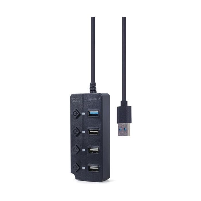 Концентратор Gembird 4 ports (1xUSB3.1+3xUSB2.0) switch black (UHB-U3P1U2P3P-01) зображення 3