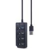 Концентратор Gembird 4 ports (1xUSB3.1+3xUSB2.0) switch black (UHB-U3P1U2P3P-01) зображення 3
