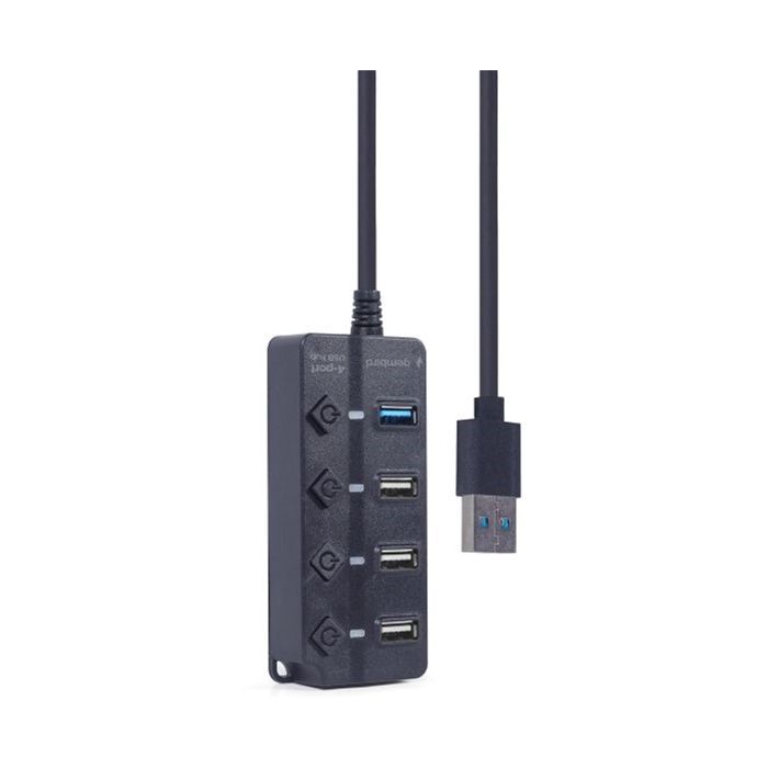 Концентратор Gembird 4 ports (1xUSB3.1+3xUSB2.0) switch black (UHB-U3P1U2P3P-01) зображення 4