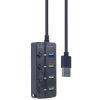 Концентратор Gembird 4 ports (1xUSB3.1+3xUSB2.0) switch black (UHB-U3P1U2P3P-01) зображення 4