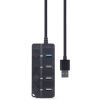Концентратор Gembird 4 ports (1xUSB3.1+3xUSB2.0) switch black (UHB-U3P1U2P3P-01) зображення 5