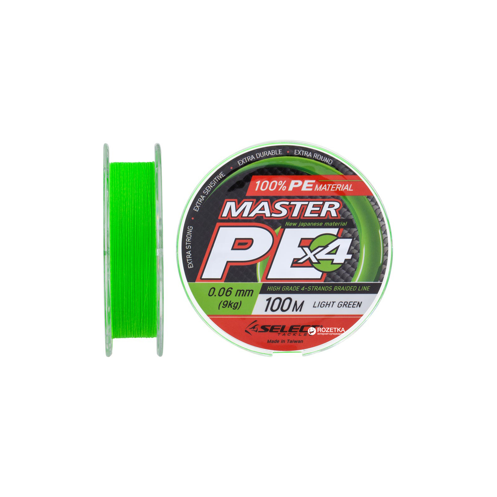 Шнур Select Master PE 100m Light Green 0.06mm 9kg (1870.17.00)