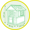 Игровой домик Smoby Радужный с ставнями Салатовый 110 х 98 х 127 см (810723) изображение 4