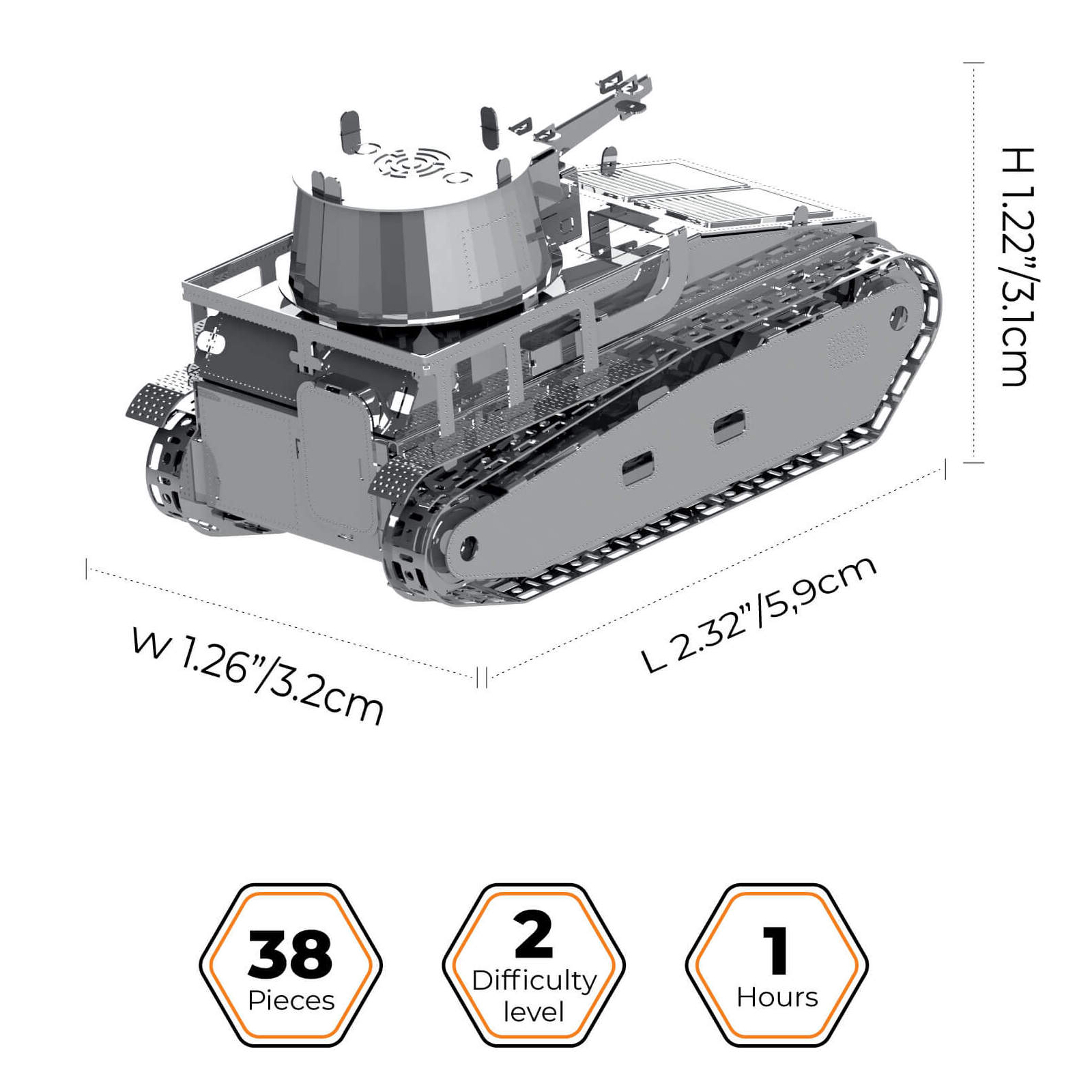 Конструктор Metal Time колекційна модель Leichttraktor Vs.Kfz.31 (MT063) зображення 2