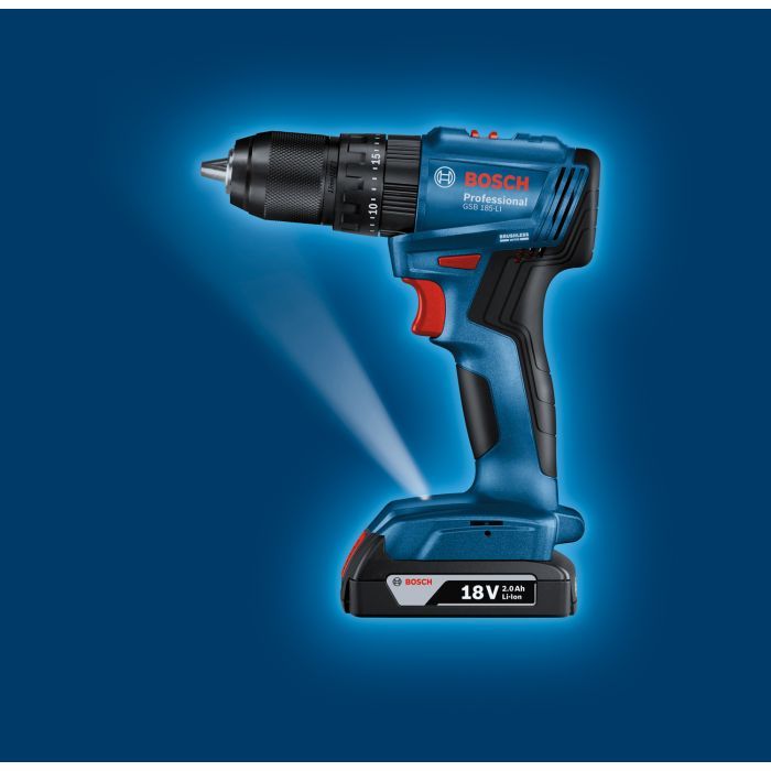 Шуруповерт Bosch GSB 185-LI, 2х2.0 Ah, ЗУ GAL 18V-20, кейс (0.601.9K3.100) изображение 6