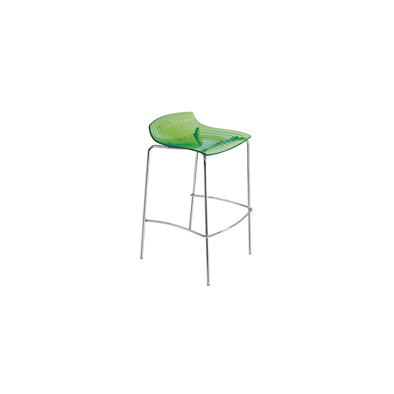 Барний стілець PAPATYA X-treme-BSS прозорий зелений 35, ніжки антрацитові (10302)