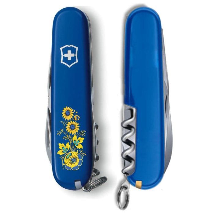 Ніж Victorinox Spartan Ukraine Blue "Квіти" (1.3603.2_T1050u) зображення 3