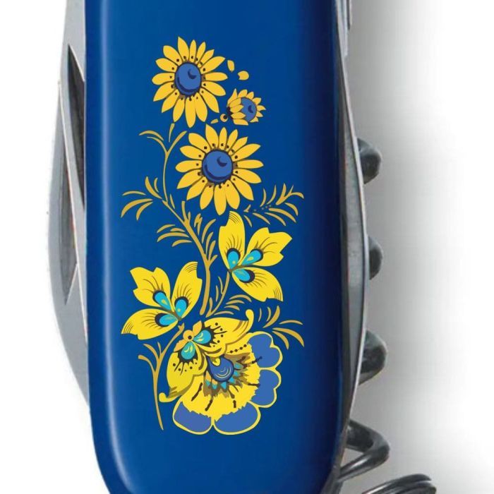 Ніж Victorinox Spartan Ukraine Blue "Квіти" (1.3603.2_T1050u) зображення 4