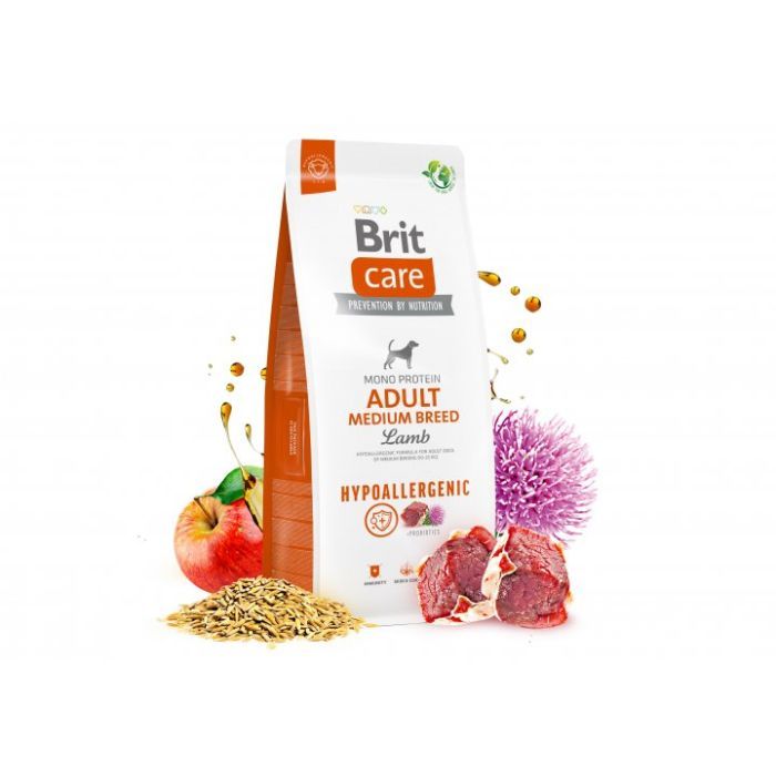 Сухой корм для собак Brit Care Dog Hypoallergenic Adult Medium Breed гипоаллергенный с ягненком 12 кг (8595602559015) изображение 2
