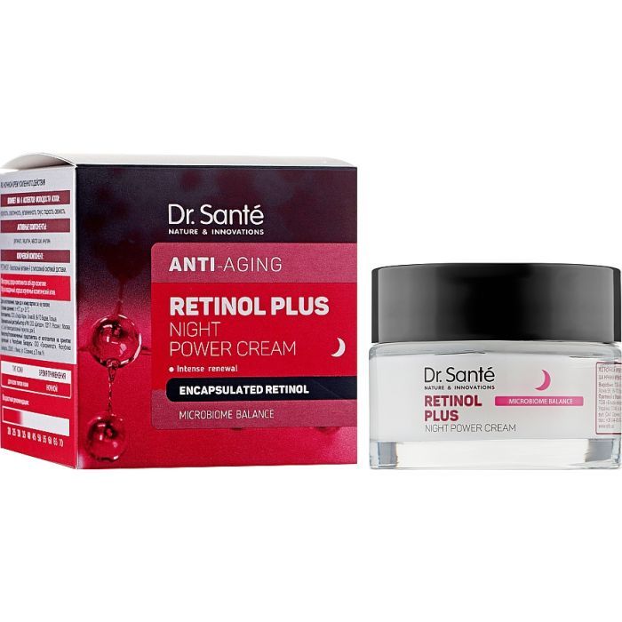 Крем для лица Dr. Sante Retinol Plus Night Power Cream Ночной усиленного действия 50 мл (5901845506571) изображение 2