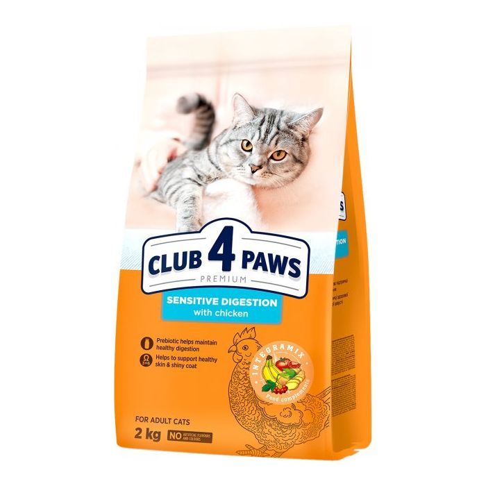 Сухой корм для кошек Club 4 Paws Premium чувствительное пищеварение 2 кг (4820215368773)