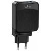 Зарядний пристрій Media-Tech 2xUSB-C PD 65W USB QC 3.0 black (MT6252)
