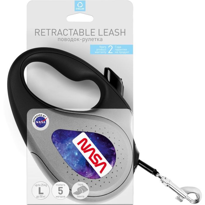 Поводок для собак WAUDOG R-leash NASA21 светоотражающая лента L 5 м (8126-0148-01) изображение 2
