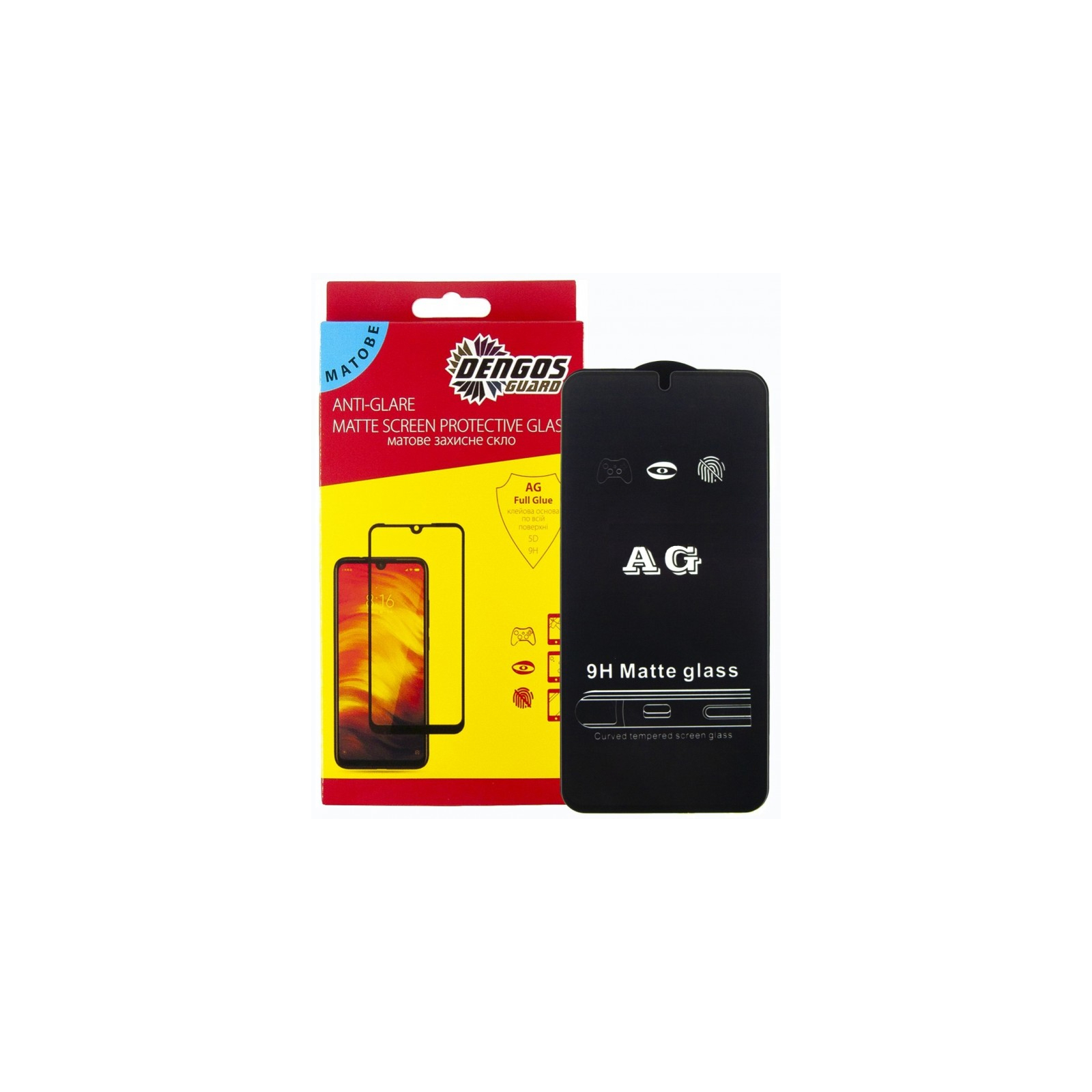 Стекло защитное Dengos Full Glue Matte Samsung Galaxy A14/M14 (black) (TGFG-MATT-43)