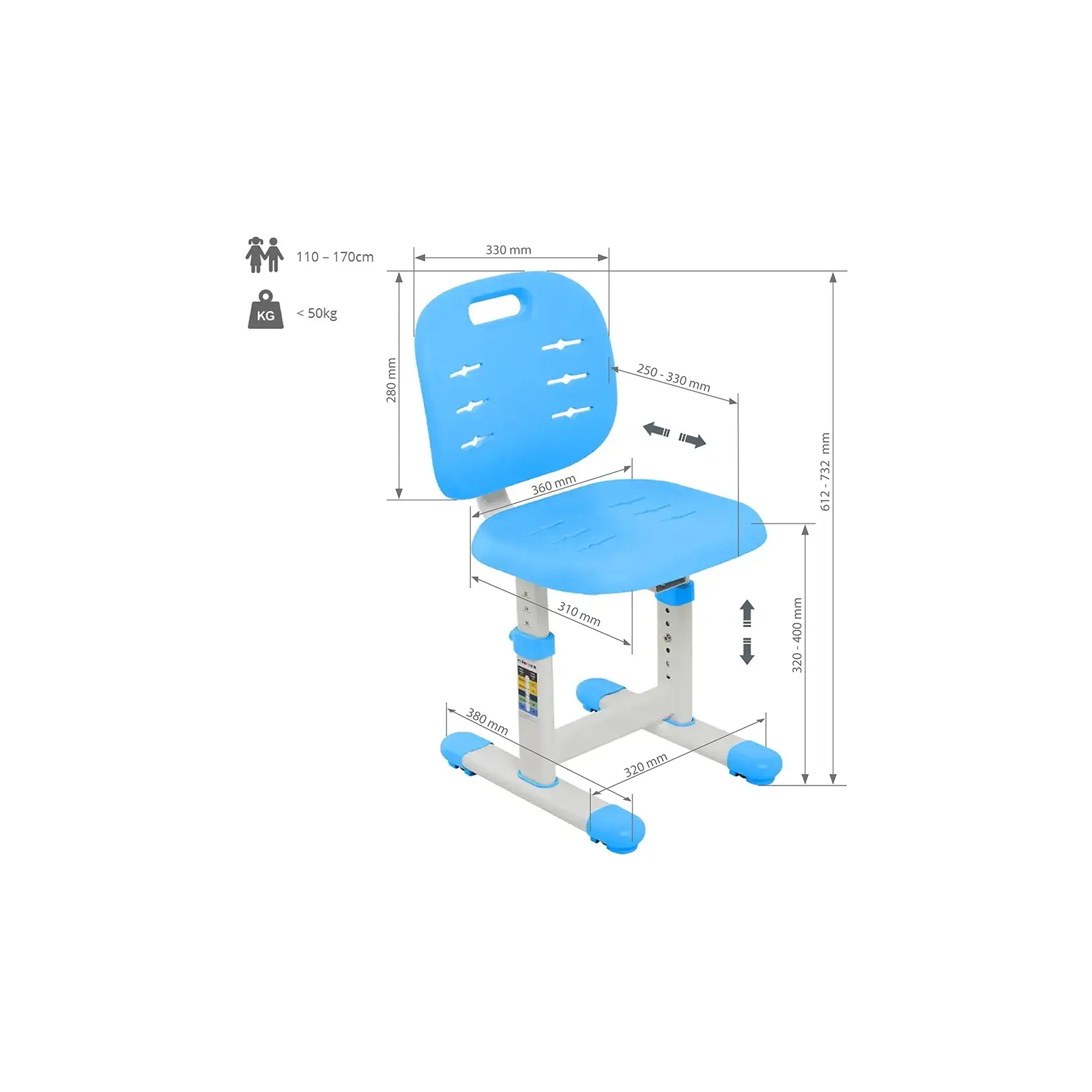 Школьный стул FunDesk Blue (222020) изображение 2