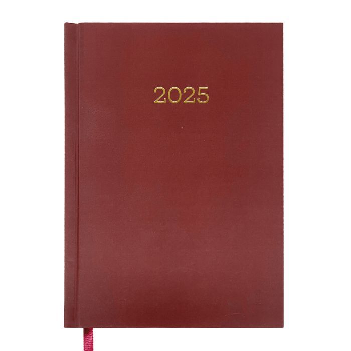 Тижневик Buromax датований 2025 MONOCHROME A5 бордовий (BM.2160-13)