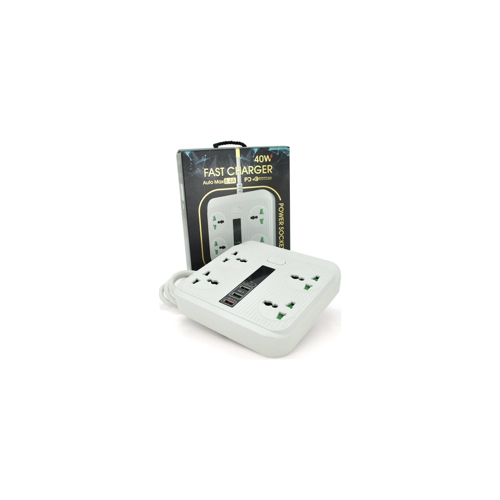Сетевой фильтр питания Voltronic TВ-Т18, 4роз, 2*USB+PD White (OS-Т18-White) изображение 2