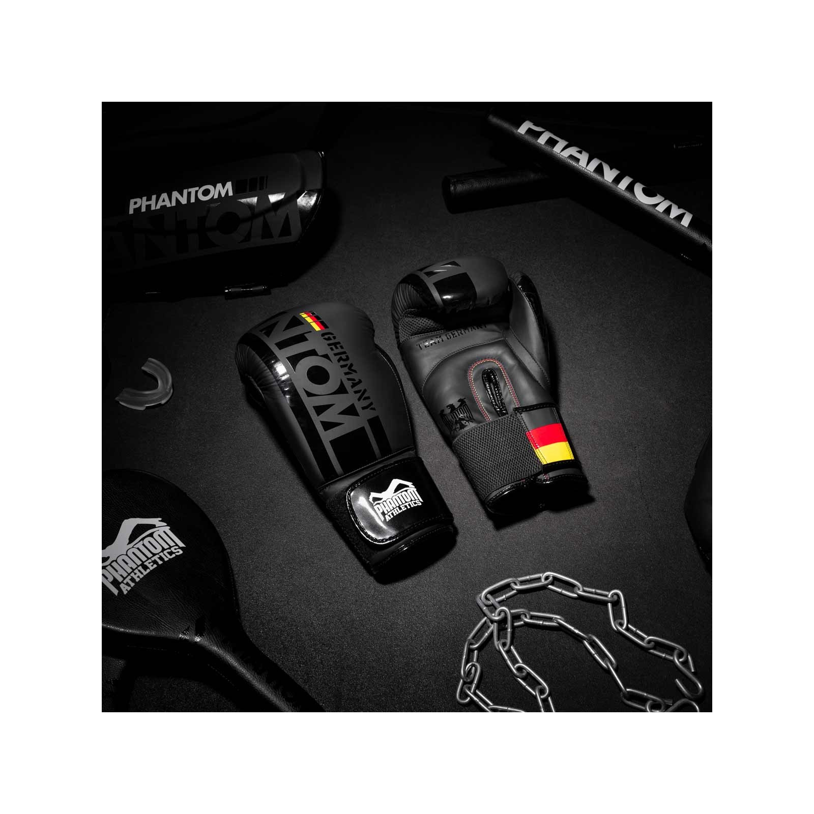 Боксерские перчатки Phantom Germany Black 16oz (PHBG2189-16) изображение 5