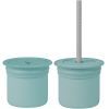 Поильник-непроливайка MinikOiOi Sip+Snack (Aqua Green/Powder Grey) (101100107)