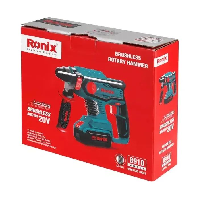 Перфоратор Ronix аккумуляторный 20В (без АКБ и ЗУ) (8910) изображение 8