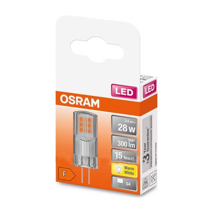 Лампочка Osram LED PIN30 2,6W/827 12V CL G4 (4058075431997) изображение 3