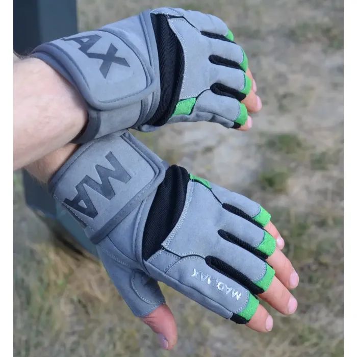 Перчатки для фитнеса MadMax MFG-860 Wild Grey/Green XL (MFG-860_XL) изображение 7