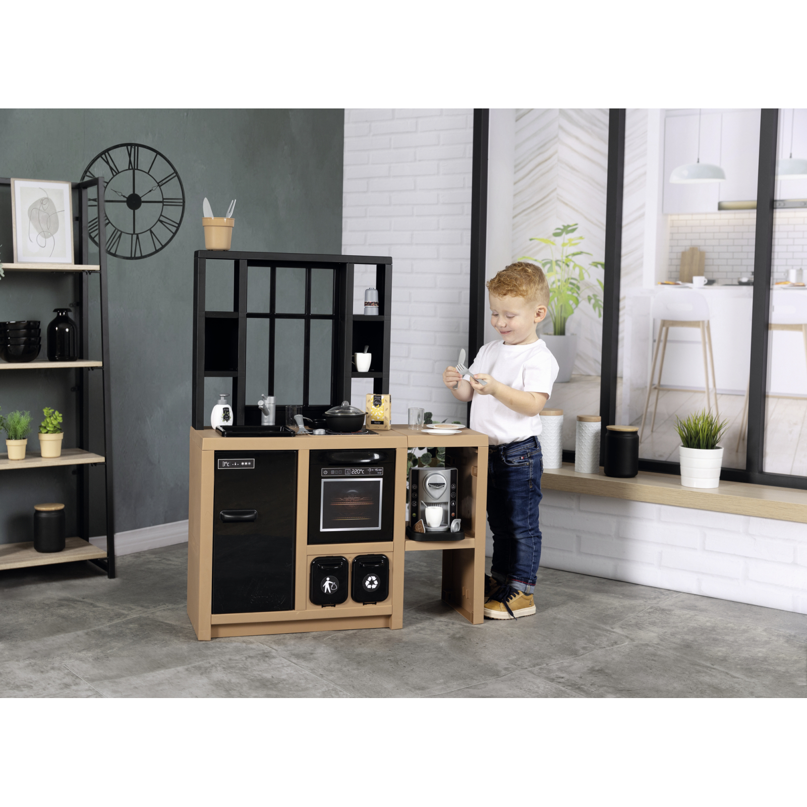 Игровой набор Smoby Интерактивная кухня Лофт с кофеваркой, аксессуарами и звуковым эффектом (312600) изображение 15