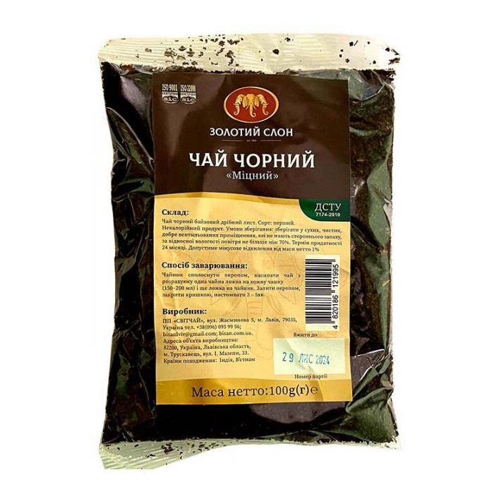 Чай Золотий Слон Міцний 100 г (4820186121995)