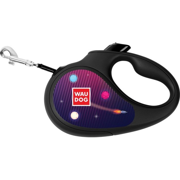 Повідець для собак WAUDOG R-leash "Ракетобудування" L до 50 кг 5 м чорний (8126-0124-01) зображення 2