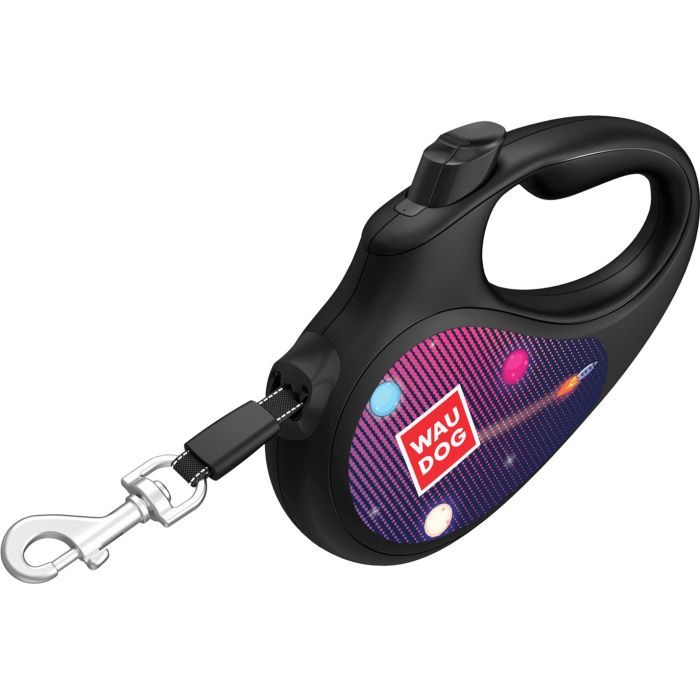 Повідець для собак WAUDOG R-leash "Ракетобудування" L до 50 кг 5 м чорний (8126-0124-01) зображення 4