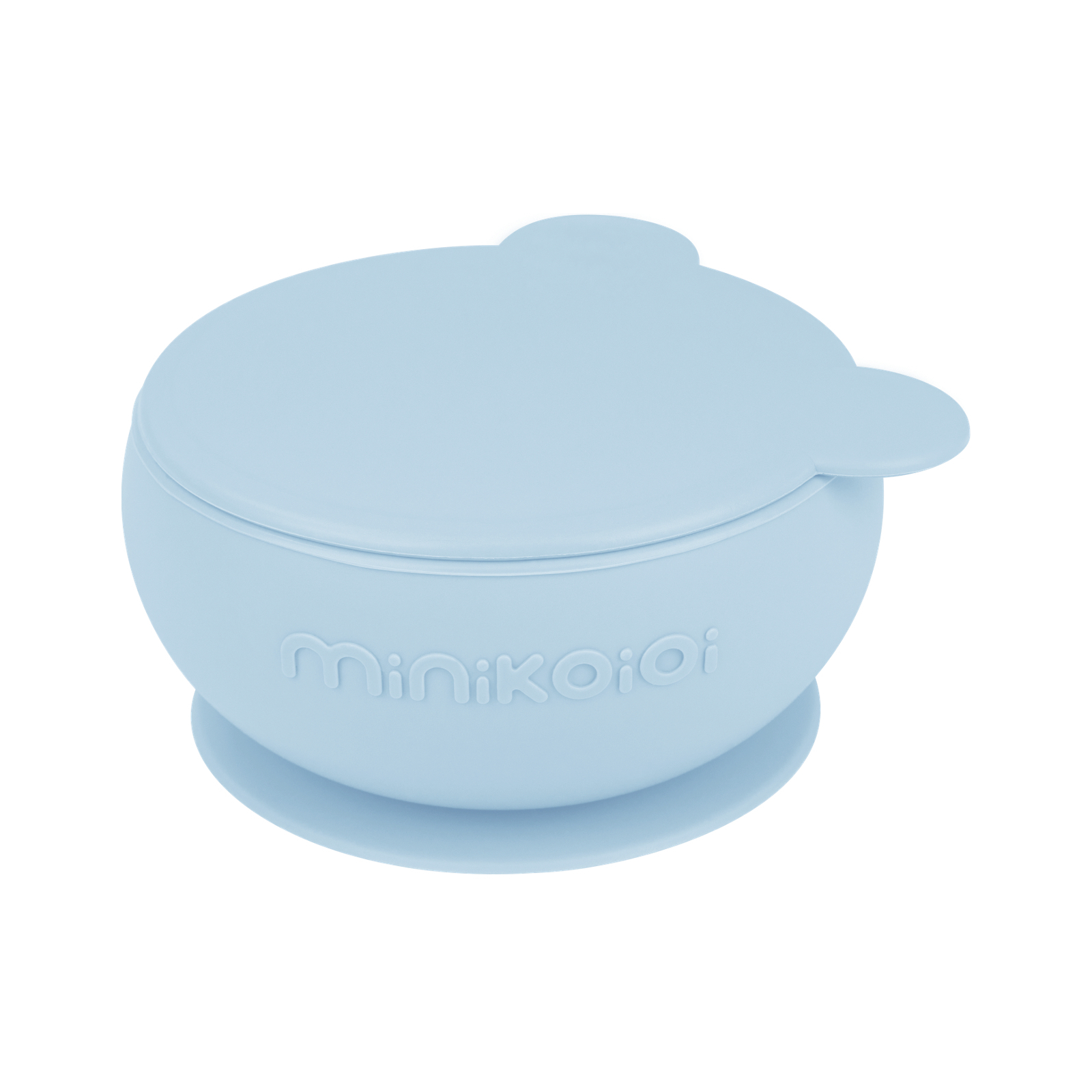 Тарілка дитяча MinikOiOi Bowly глибока з кришкою на присосці Mineral Blue (101080003)