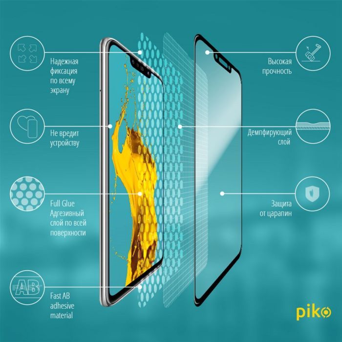 Стекло защитное Piko Full Glue Huawei P Smart Plus (1283126487880) изображение 4
